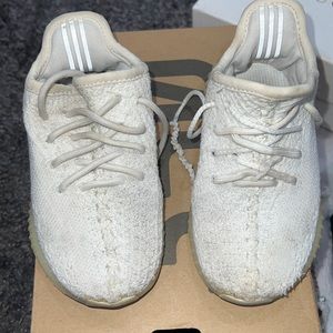 Kids white Yeezys